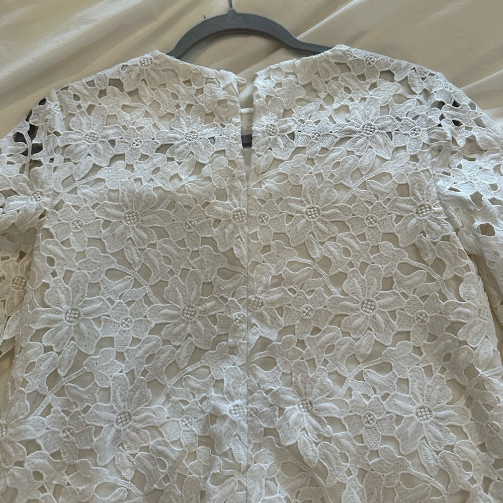 kate spade White Floral Lace Short-Sleeve Top - Picture 2 of 4